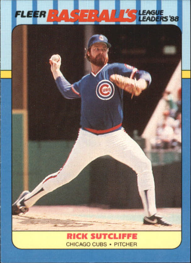 1988 Fleer League Leaders Baseball Cards       041      Rick Sutcliffe